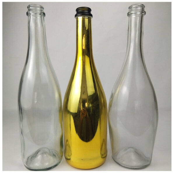 glass champagne bottles
