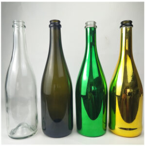 glass champagne bottles
