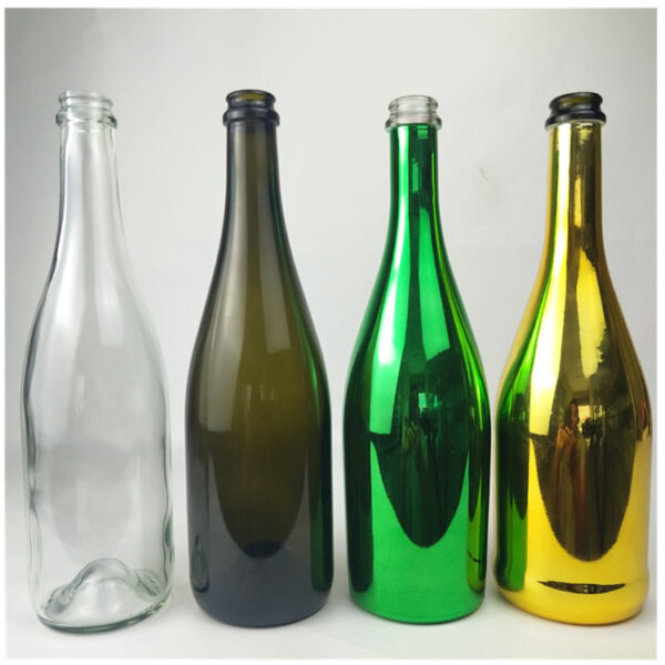 glass champagne bottles
