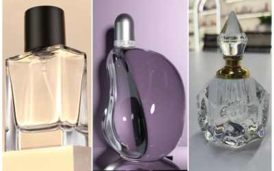 How does the material of perfume bottles affect the scent?