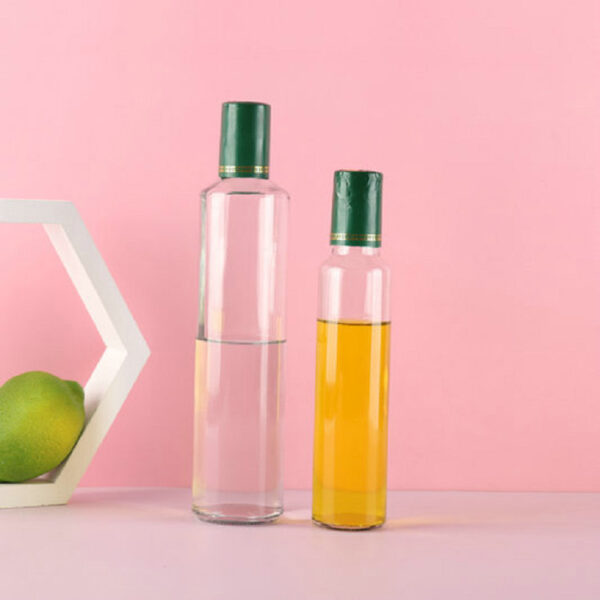 Clear Olive Oil Glass Bottle - Image 2