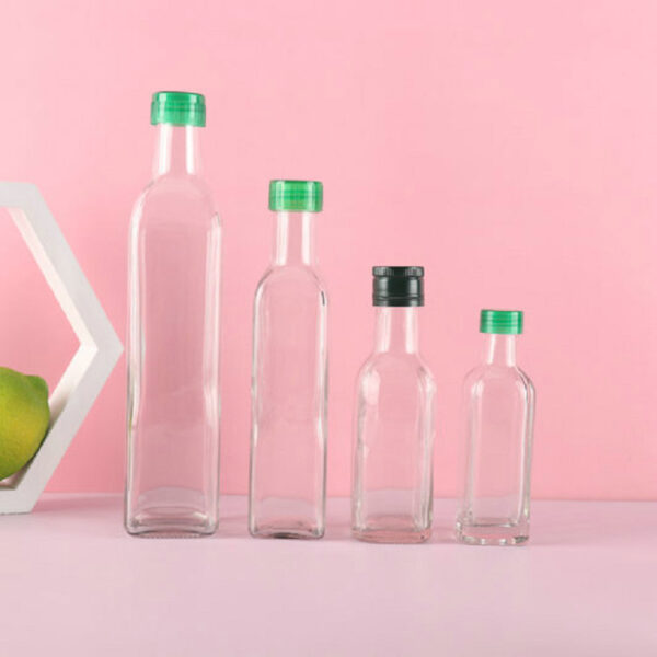 Clear Olive Oil Glass Bottle - Image 3