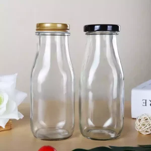 glass milk bottle