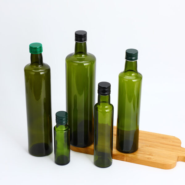 Round Olive Oil Glass Bottle - Image 3
