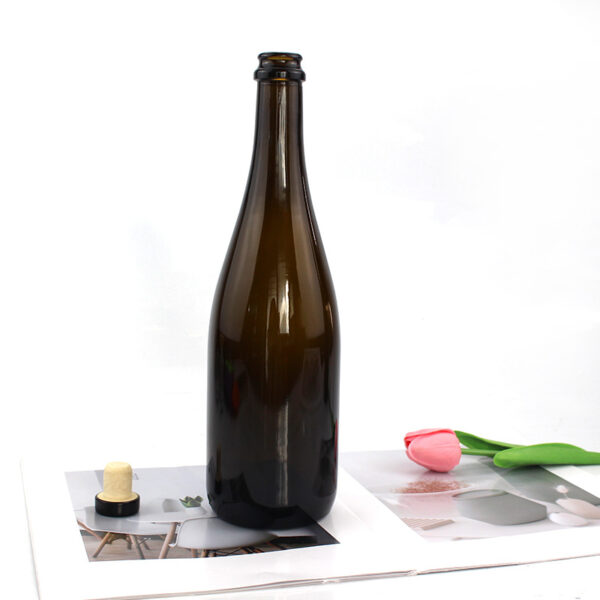 glass champagne bottle