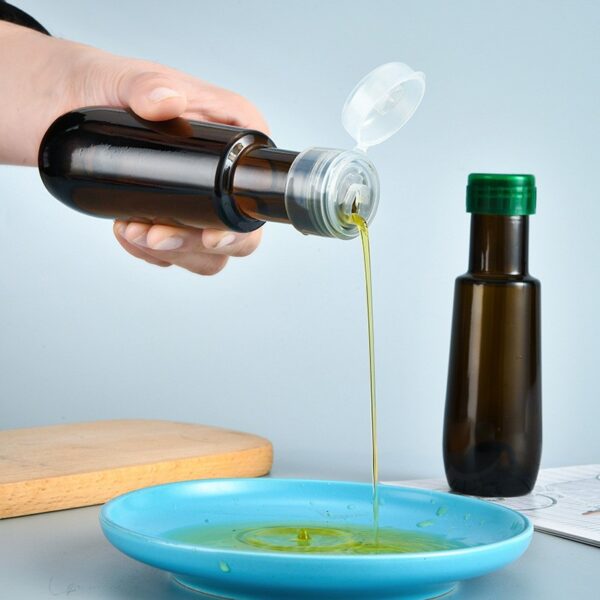 100ml Brown Olive Oil Glass Bottle - Image 3