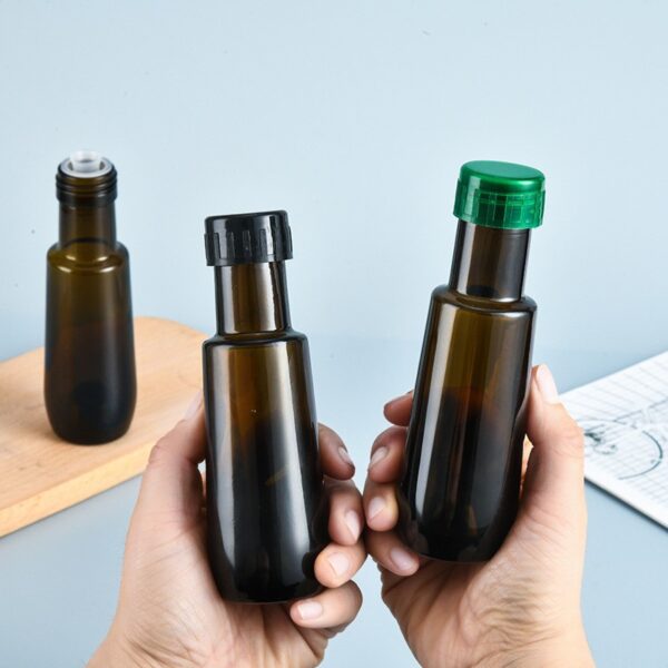 100ml Brown Olive Oil Glass Bottle - Image 2