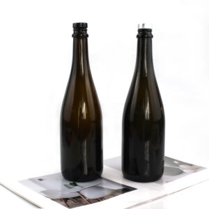 glass champagne bottles