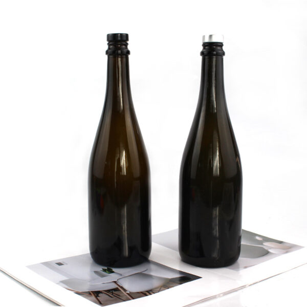 glass champagne bottles