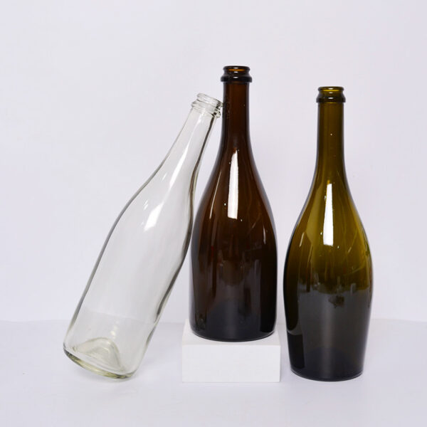 glass champange bottles