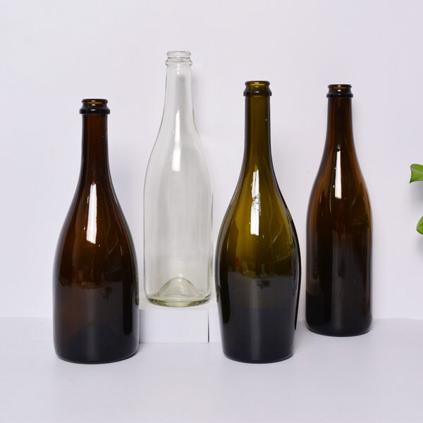 glass champagne bottles