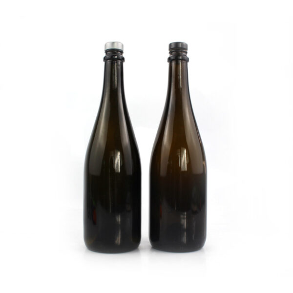 glass champagne bottles