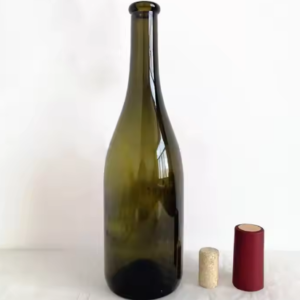 glass champagne bottle