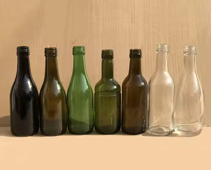 glass champagne bottles