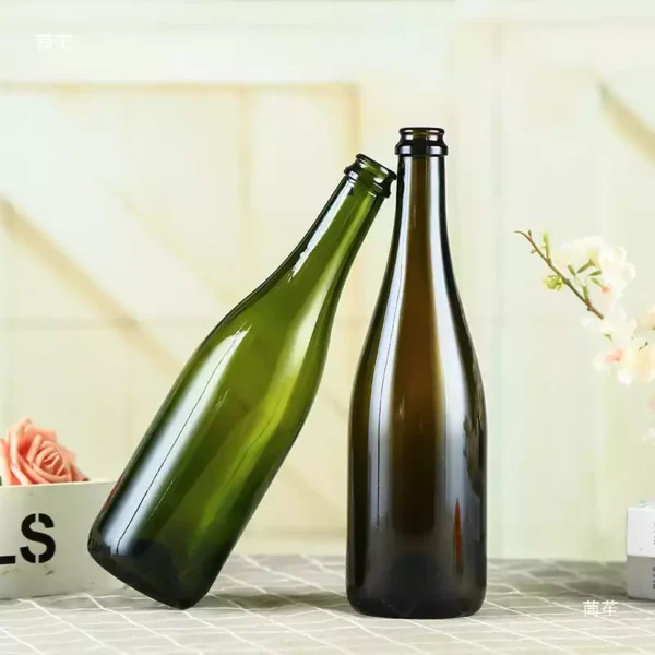 glass champagne bottles
