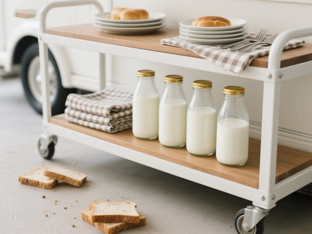 Glass milk Bottles