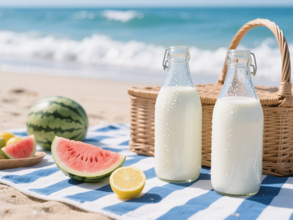Glass milk Bottles