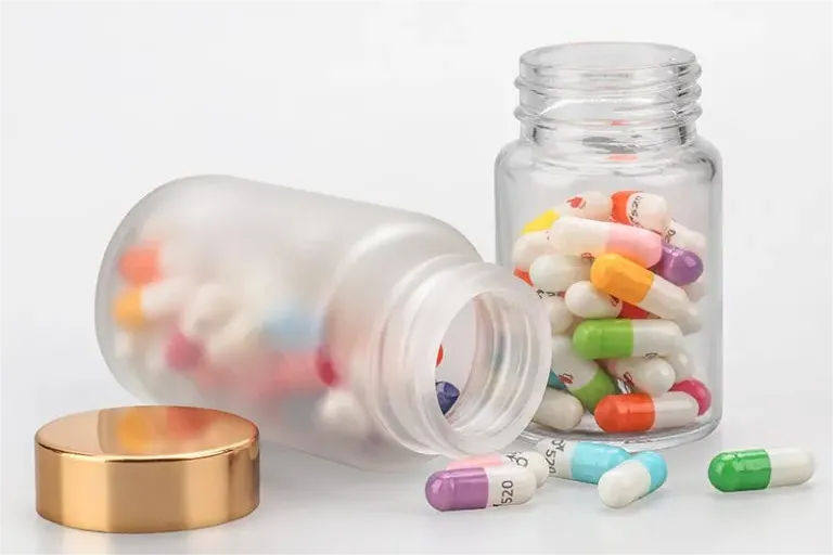 glass pill bottles