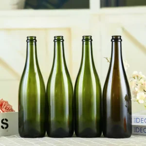 glass champagne bottles