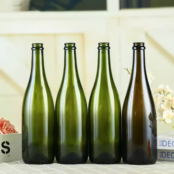 glass champagne bottles