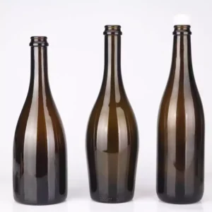 glass champagne bottles