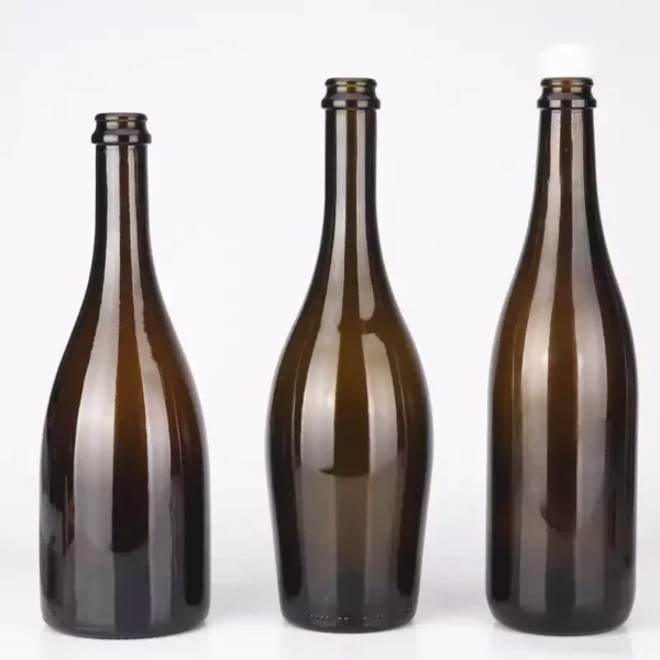 glass champagne bottles