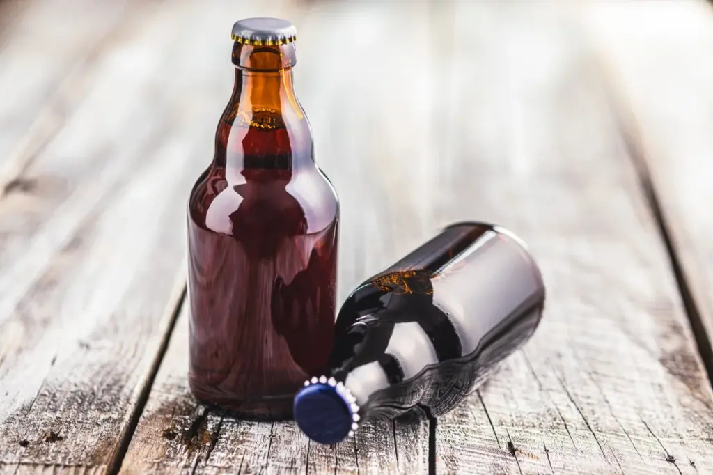 glass beer bottle
