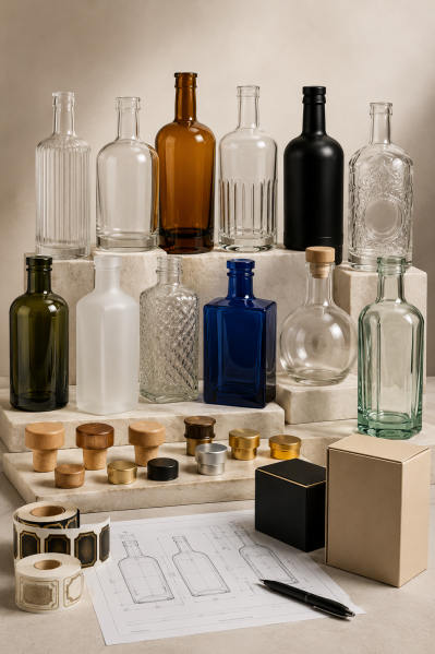Glass Liquor Bottle Customization