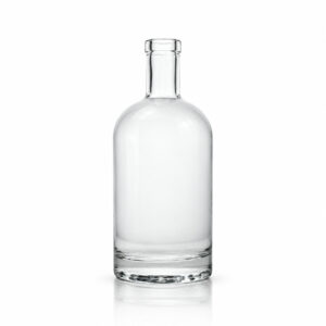 Bouteille de liqueur ronde en verre de 750 ml avec bouchon en liège
