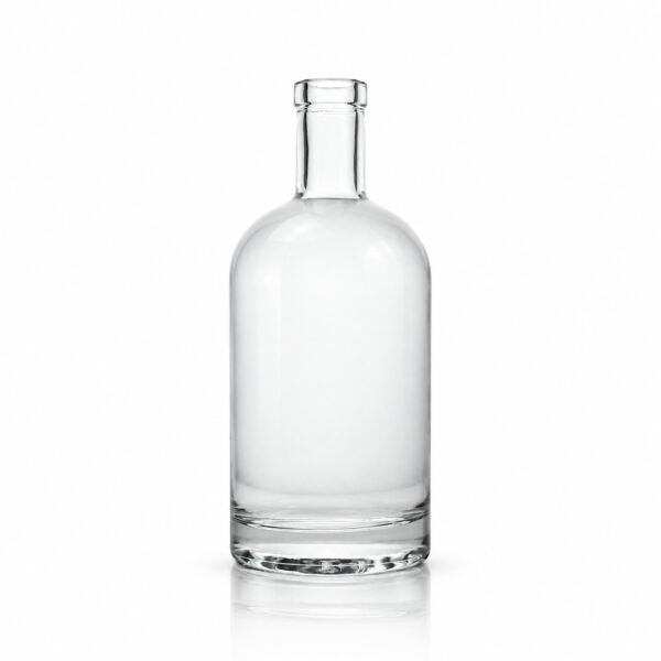 Bouteille de liqueur ronde en verre de 750 ml avec bouchon en liège